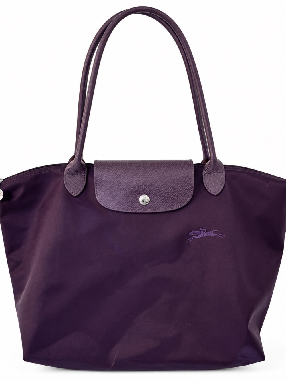 Longchamp Le Pliage Club Large Tote Prune Purple Made in France